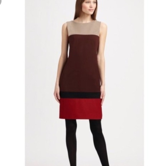 Akris Punto Color Block Sleeveless Dress Size 6 - Picture 1 of 11